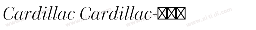 Cardillac Cardillac字体转换